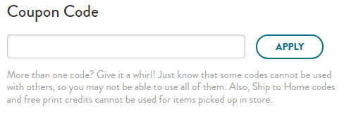 how to apply snapfish coupon code