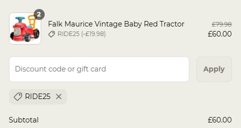 how to apply tp toys promotional code