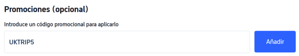 donde introducir el codigo trip