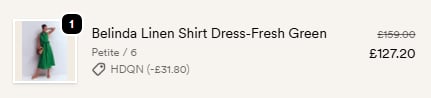 boden voucher code applied at checkout