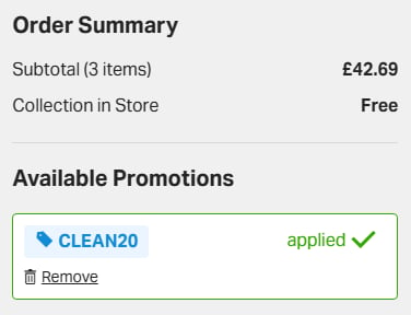 halfords promo code applied at checkout