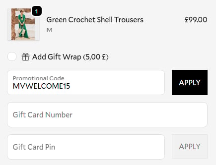 how to apply mint velvet discount code