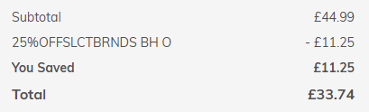 the perfume shop promo code applied at checkout