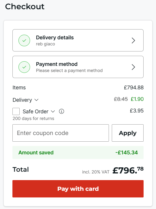 Where to enter an Autodoc coupon code