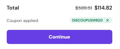 the applied Hostinger coupon code