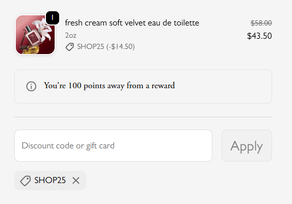 philosophy promo code applied