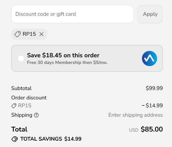 rockport coupon applied