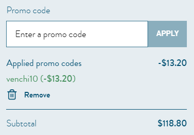 how to apply venchi coupon code