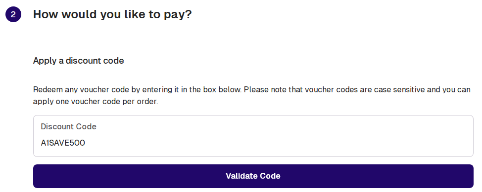 how to apply wex discount code