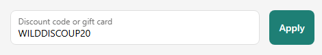 how to apply wild discount code